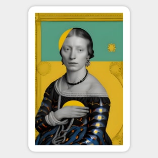 Renaissance Abstract Portrait Sticker